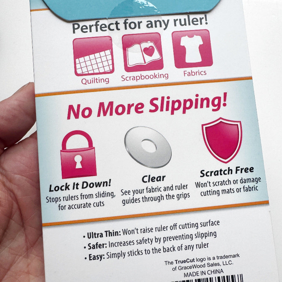 True Grips Sticky Dots for Quilting Rulers