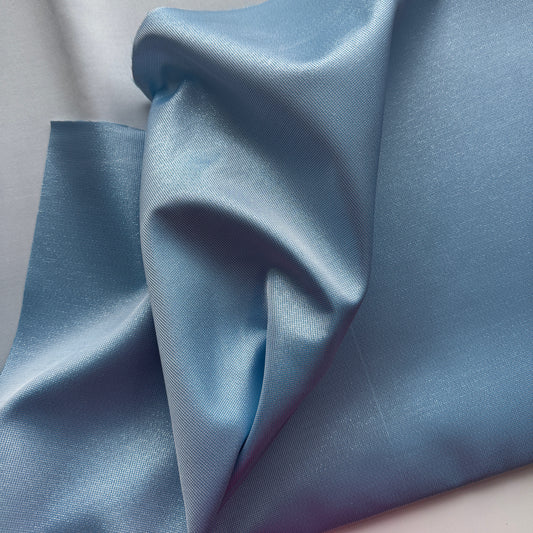 Light Blue Shimmer Fabric / large cut