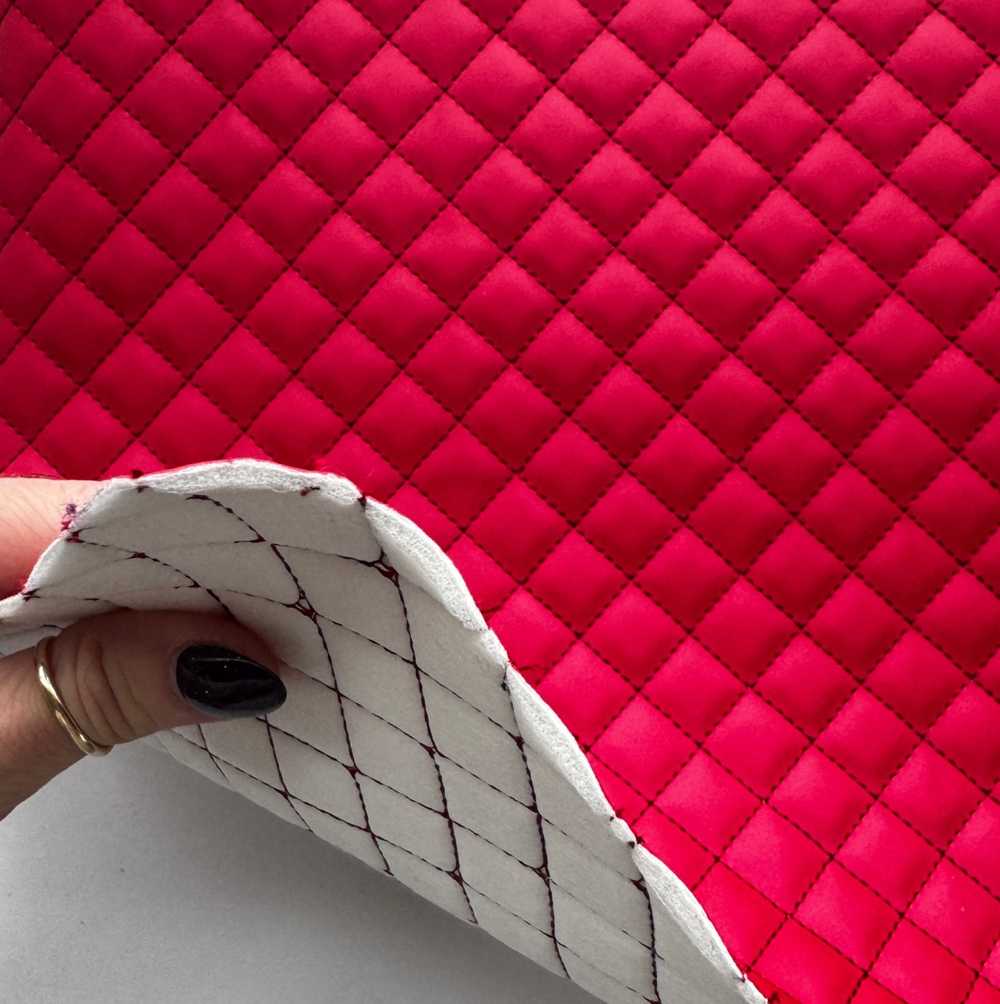 Quilted Vinyl Red