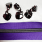 Deep Purple and gunmetal Zipper Tape 3 yds