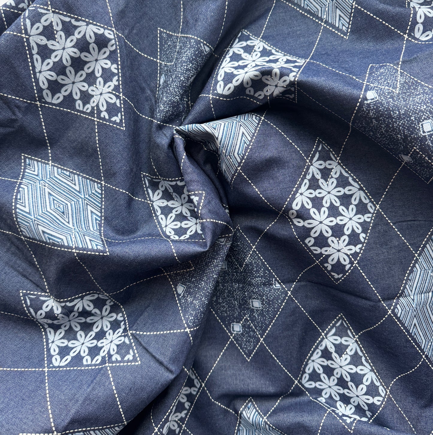 Art Gallery Chambray diamonds per yard