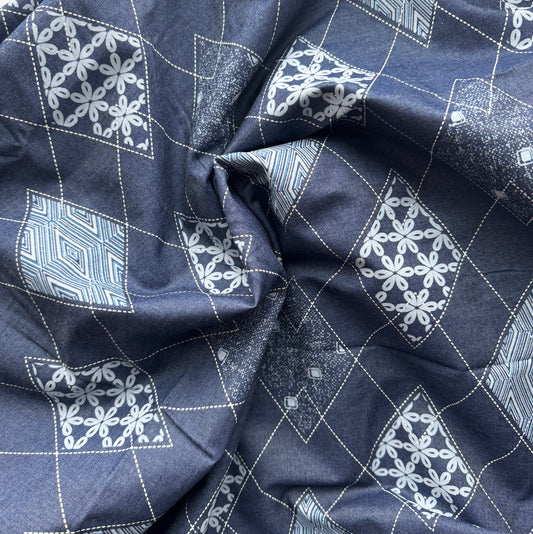 Art Gallery Chambray diamonds per yard