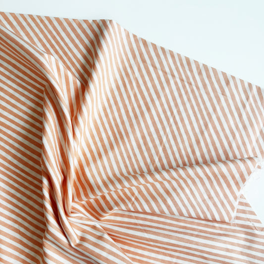 Diagonal stripe fabric - peach
