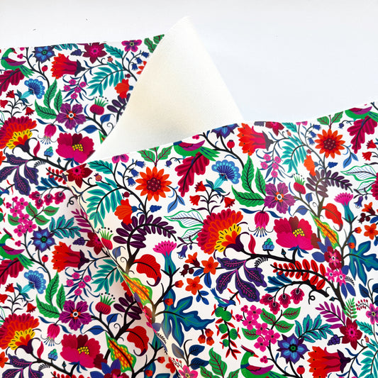 White Floral Vinyl - Sew HungryHippie exclusive!