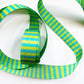 Lime Zest stripes seatbelt webbing 5 YDS 1.5" width