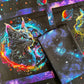 Space Cats Fabric Bundle – Celestial Cats Panel & Galaxy Fabric, 2 Yards