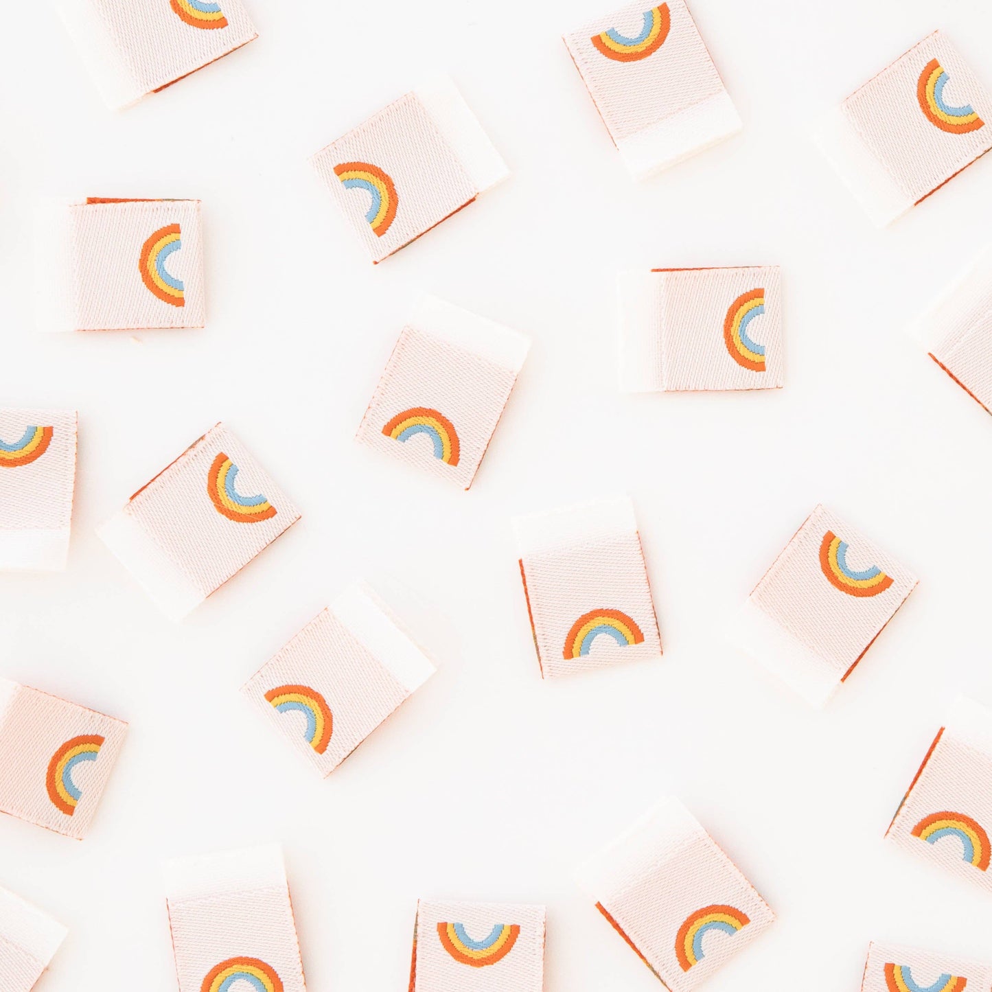 Mini Rainbow Woven Sewing Labels