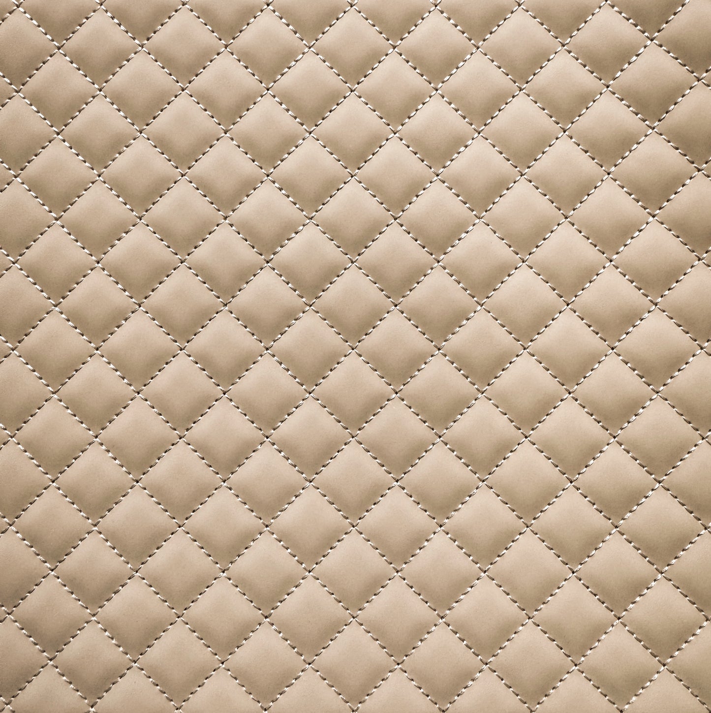 Quilted Vinyl Light Beige - Eggshell Pre-Quilted Fabric for Bags
