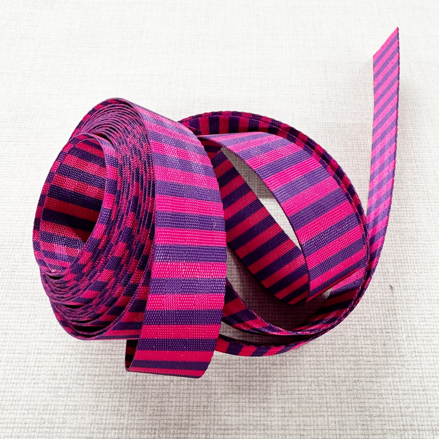 Pink and Purple 1/4" stripes seatbelt webbing 5 YDS 1" width