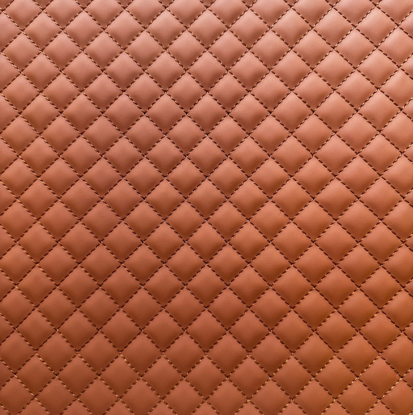 Quilted Vinyl Light Brown - Cinnamon Pre-Quilted Fabric for Bags