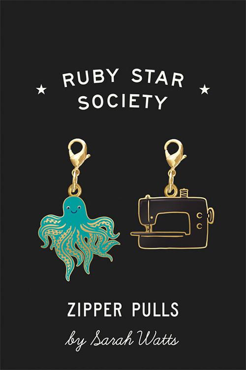 Ruby Star Society Zipper Pulls Octopus & Machine
