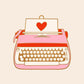 Ruby Star Society Ornament Pink Typewriter