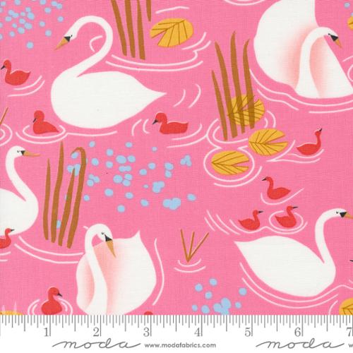 Love Letter Pink Swans per yard