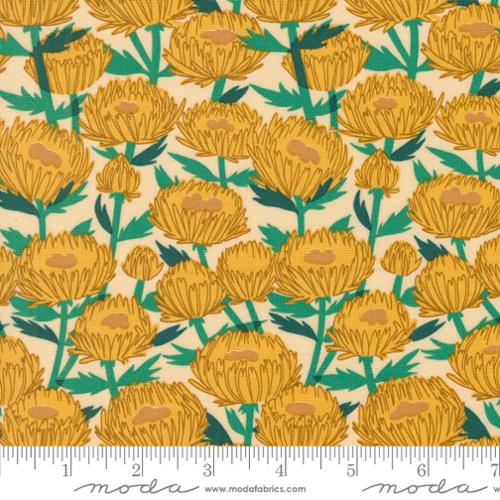 Love Letter Yellow Floral per yard