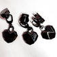 Prismatic Hearts  Zipper Pulls 3 pack gunmetal finish