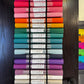 Sewing fabric rolls in various colors