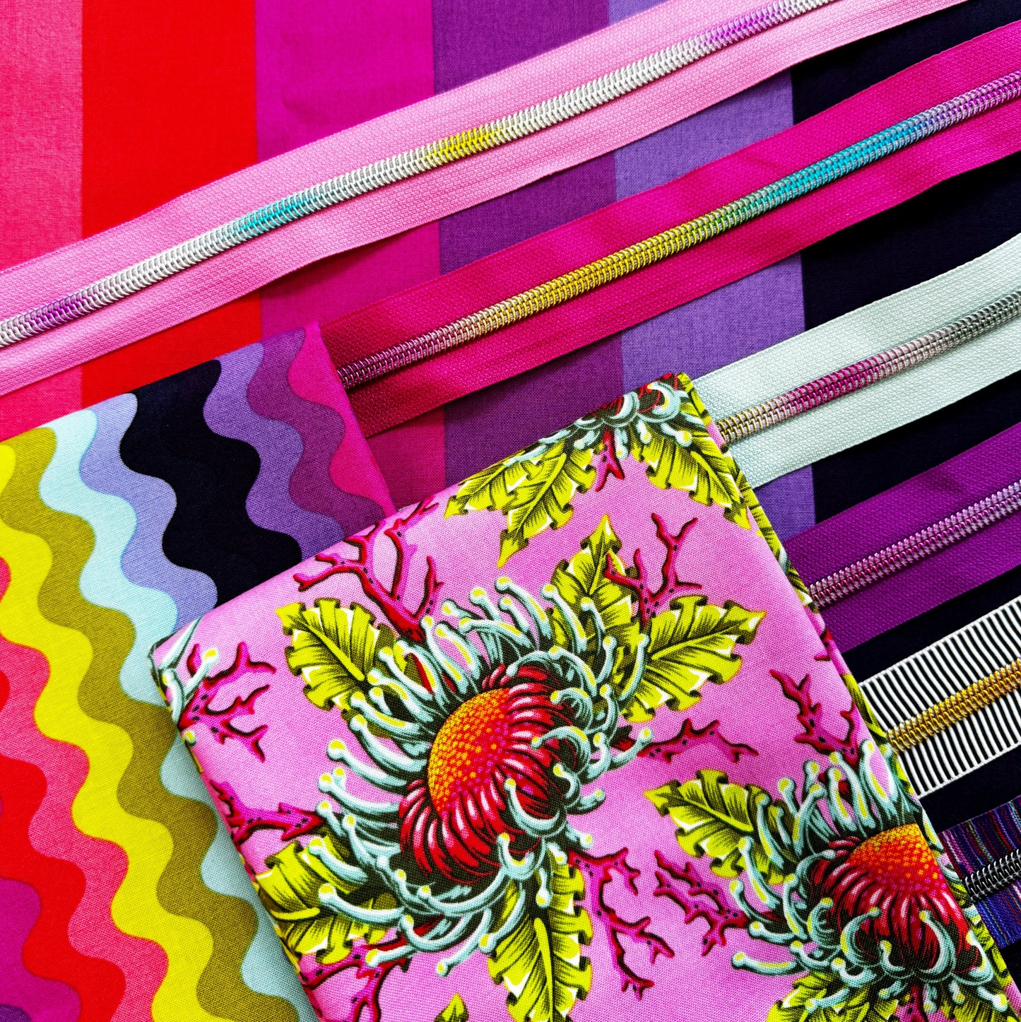 Tula Pink Wave Rider - Deep Dive | Floral Reef FreeSpirit Quilting Fabric