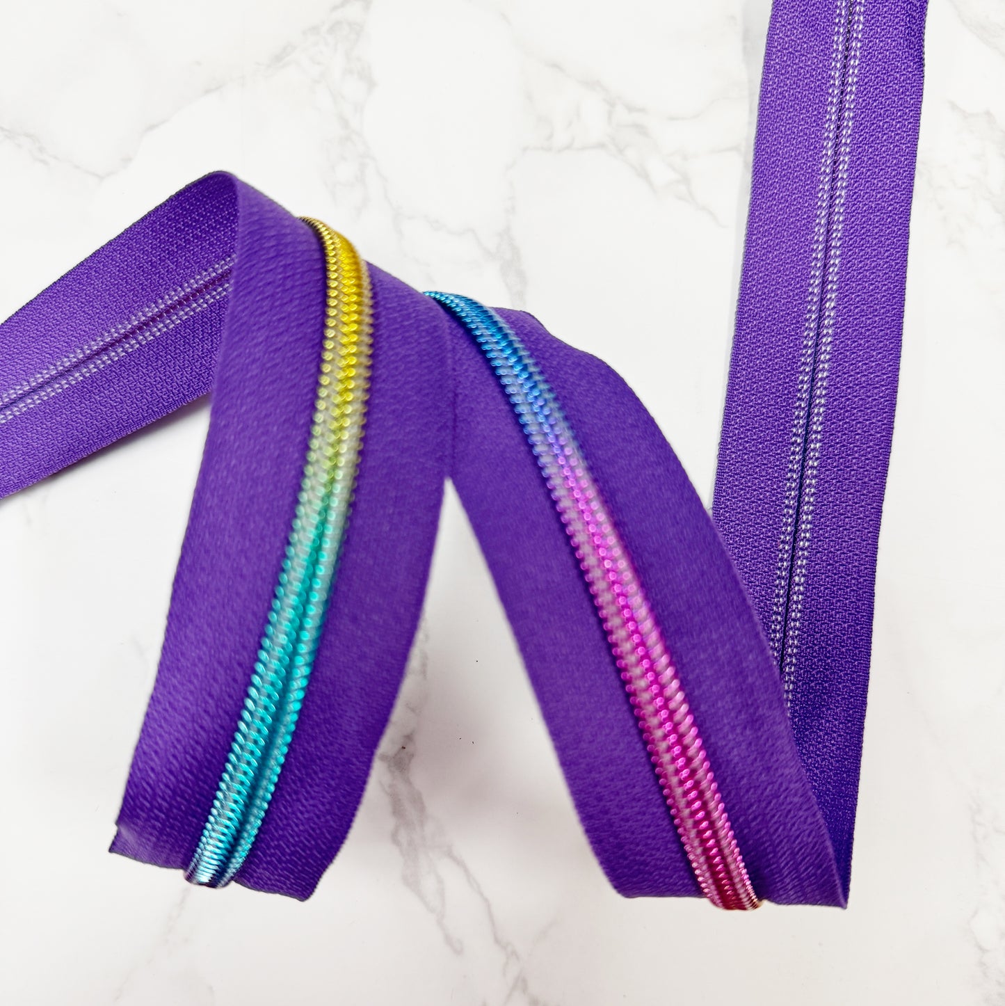 NEW Purple Rainbow Zipper Tape