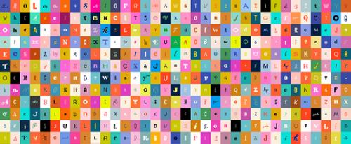Selvedge Magic Letters PREORDER per yard
