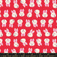 Hello Alice Rushing Rabbit per yard red