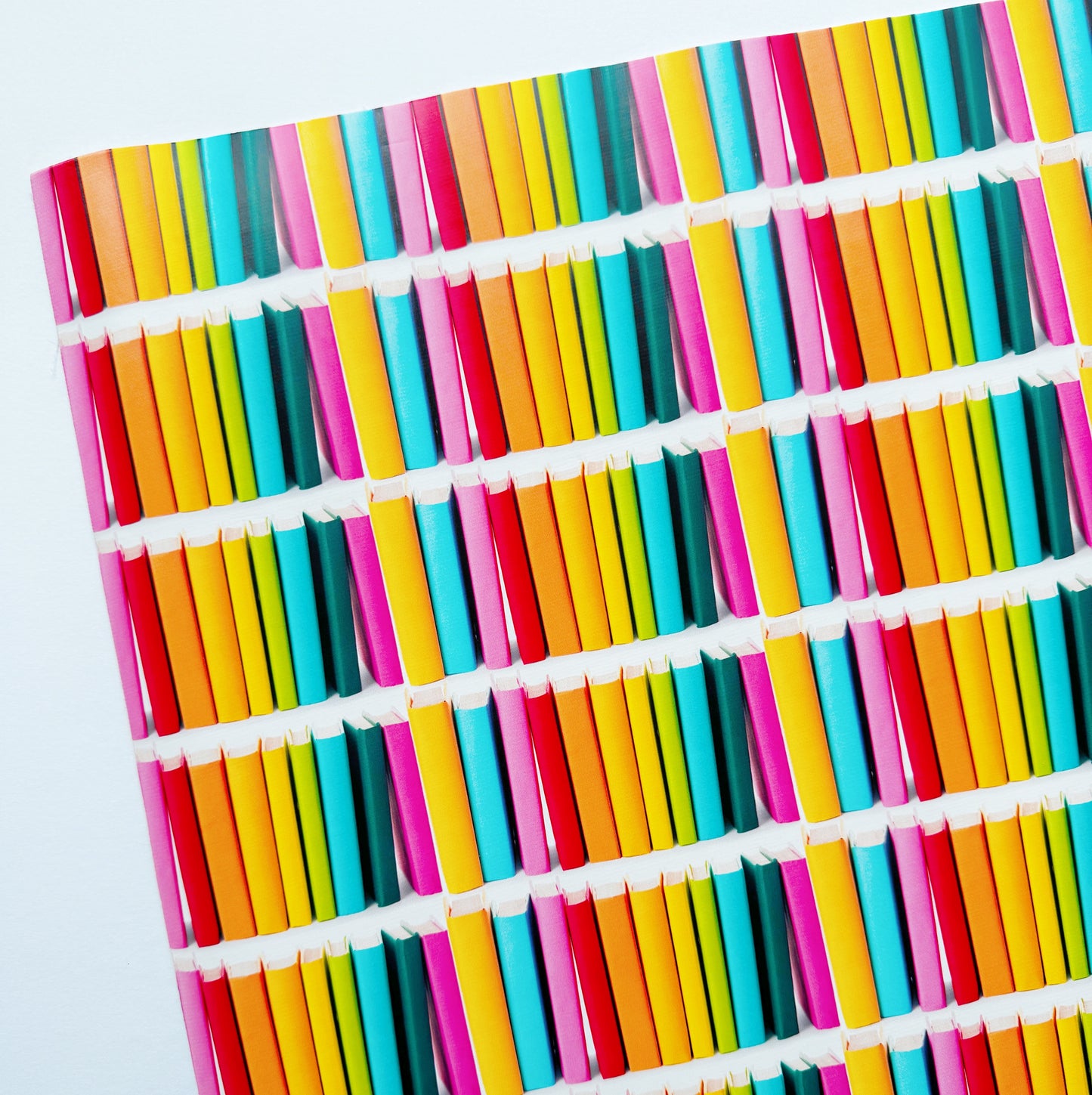 Books in rainbow colors custom vinyl