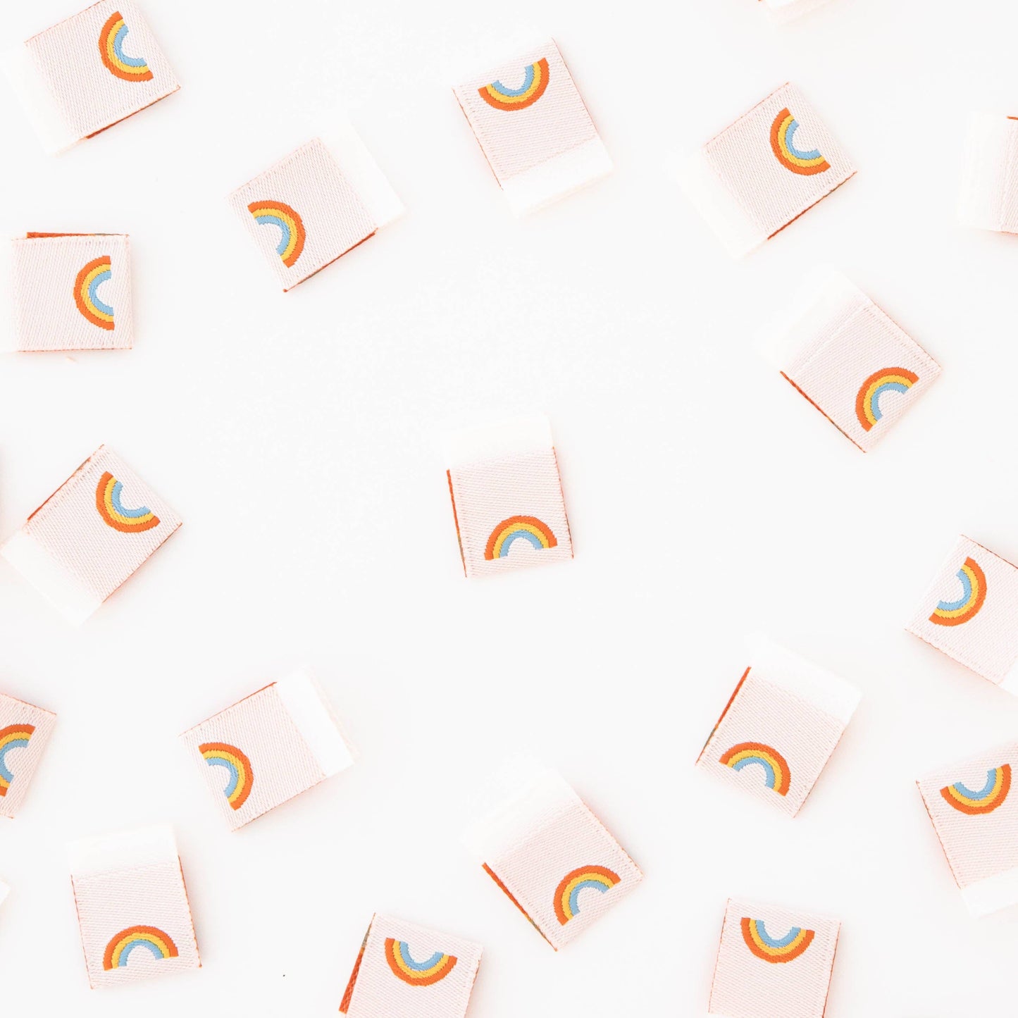 Mini Rainbow Woven Sewing Labels