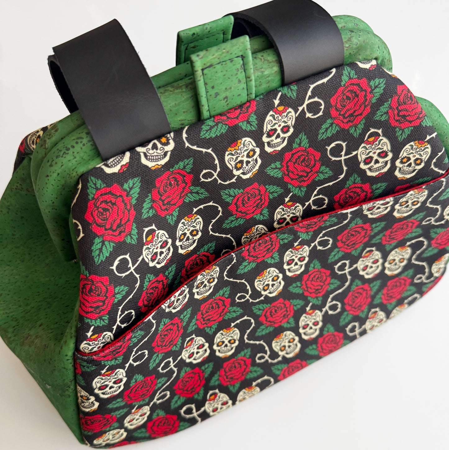 Custom Fabric Canvas by Sew HungryHippie Style 3 Skulls (no cork included)