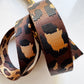 Rich Brown Leopard woven and slick webbing 1.5"