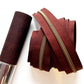 Brown Zipper Tape - #5 Nylon Continuous Zipper 3 Yards with Bronze Teeth