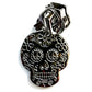 SUGAR SKULL ZIPPER PULL 3 pack nickel