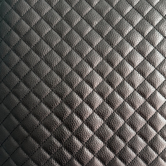 Pebbled Texture Quilted Vinyl – Black