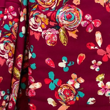Swifting Flora Boho Rayon Fabric by Art Gallery Fabrics | Sold by the Yard