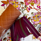 Art Gallery Floral & Quilted Vinyl Bundle – Cotton Poplin, Cinnamon Pre-Quilted Vinyl & Wine Red Zipper Tape