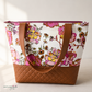 Art Gallery Floral & Quilted Vinyl Bundle – Cotton Poplin, Cinnamon Pre-Quilted Vinyl & Wine Red Zipper Tape
