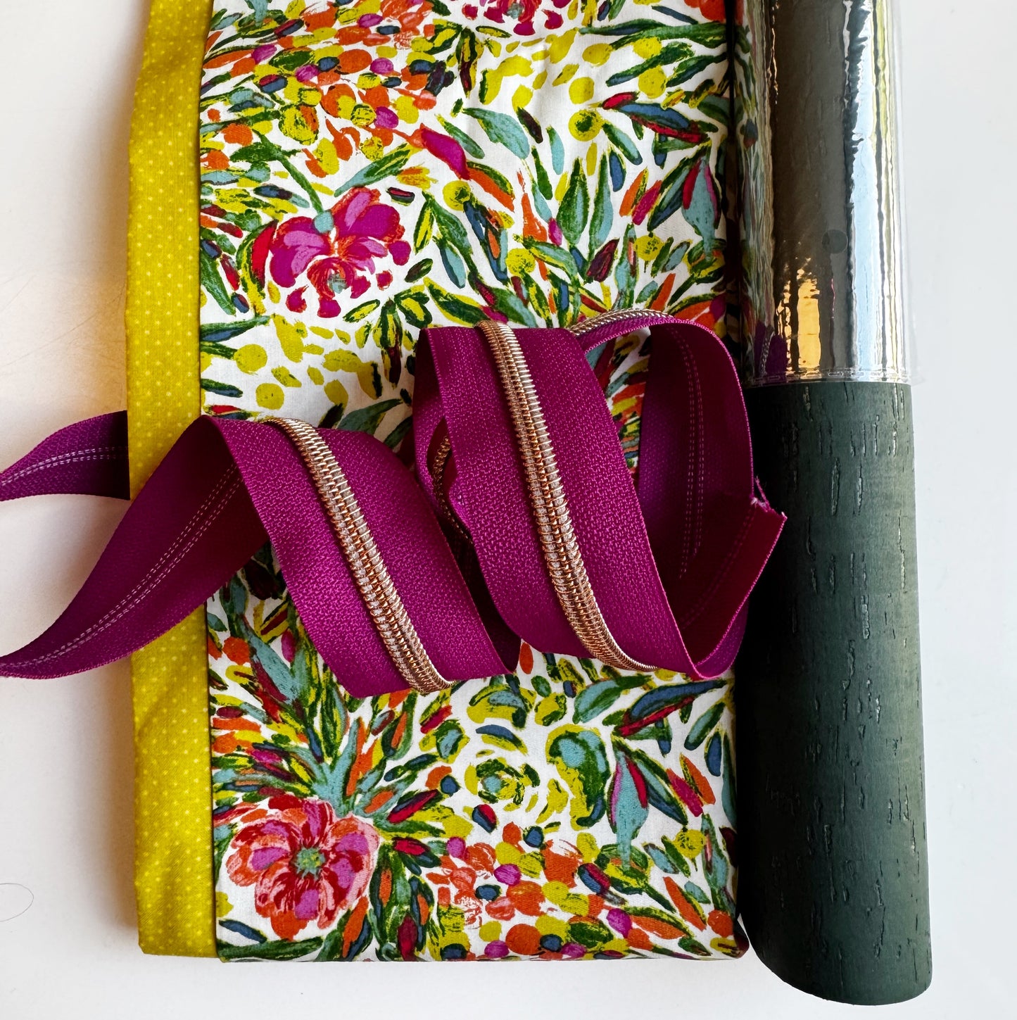 Art Gallery and Ruby Star Fabric Bundle with Cork and Zipper