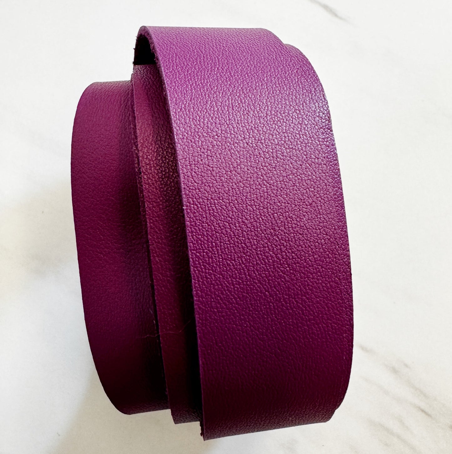 Leather Strap 1" Maroon Purple