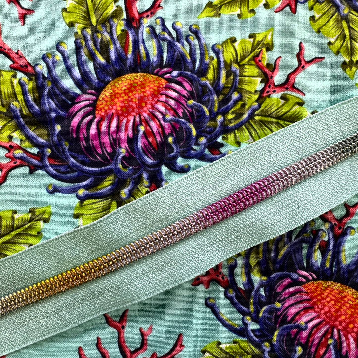 Tula Pink Friends & Anemones - Seafoam