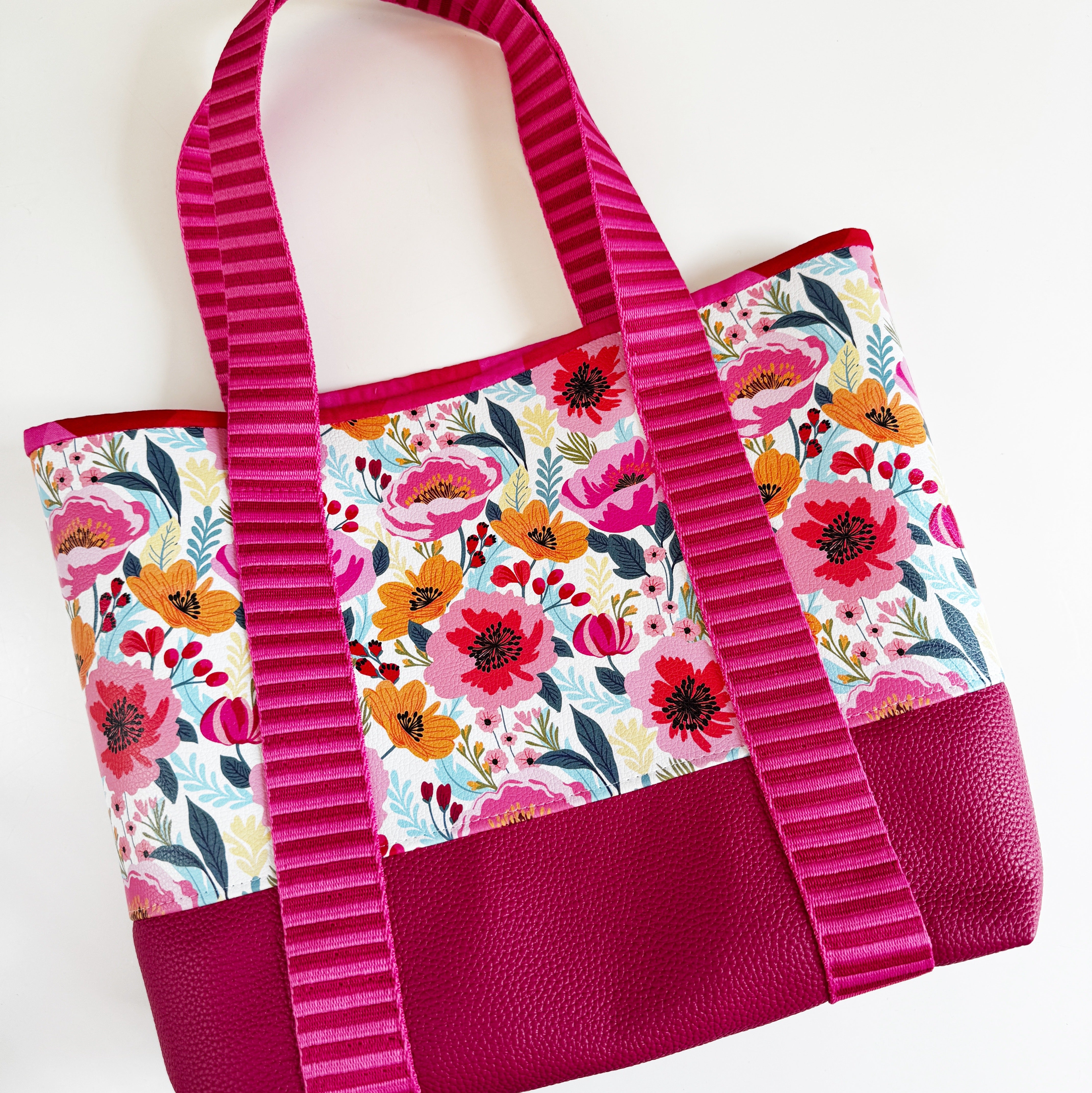 Poppy Punch Floral Vinyl Fabric 18x54 | Sew Hungry Hippie