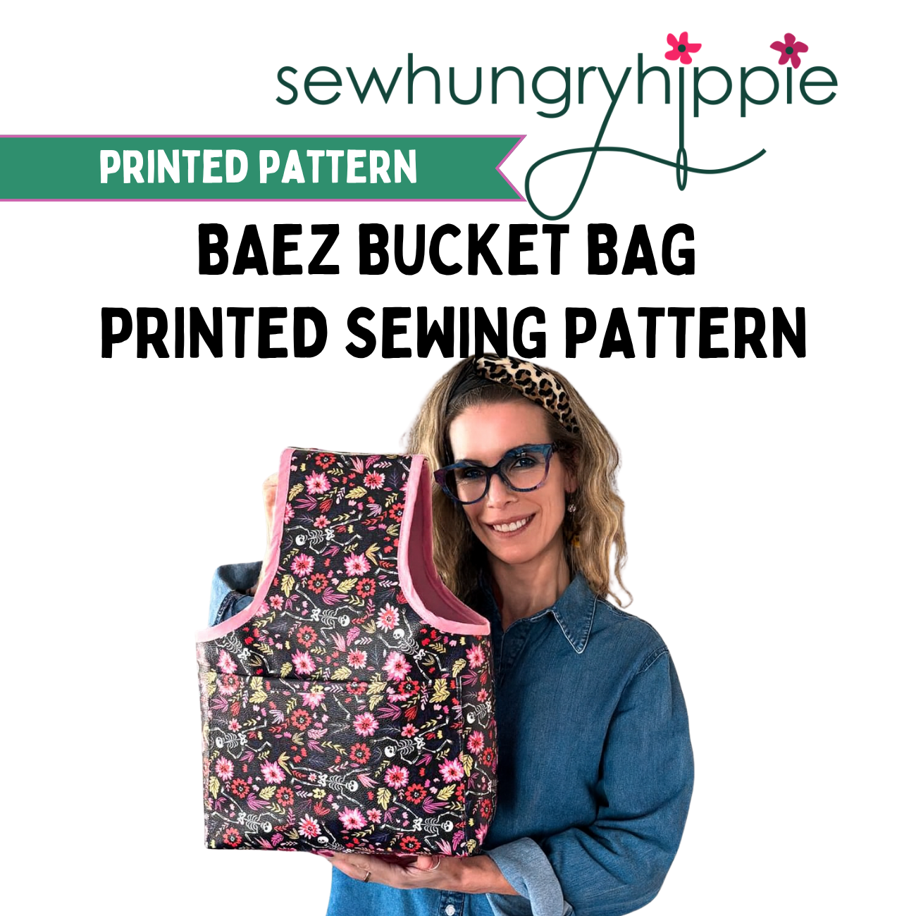 Baez Bucket Bag Printed Sewing Pattern