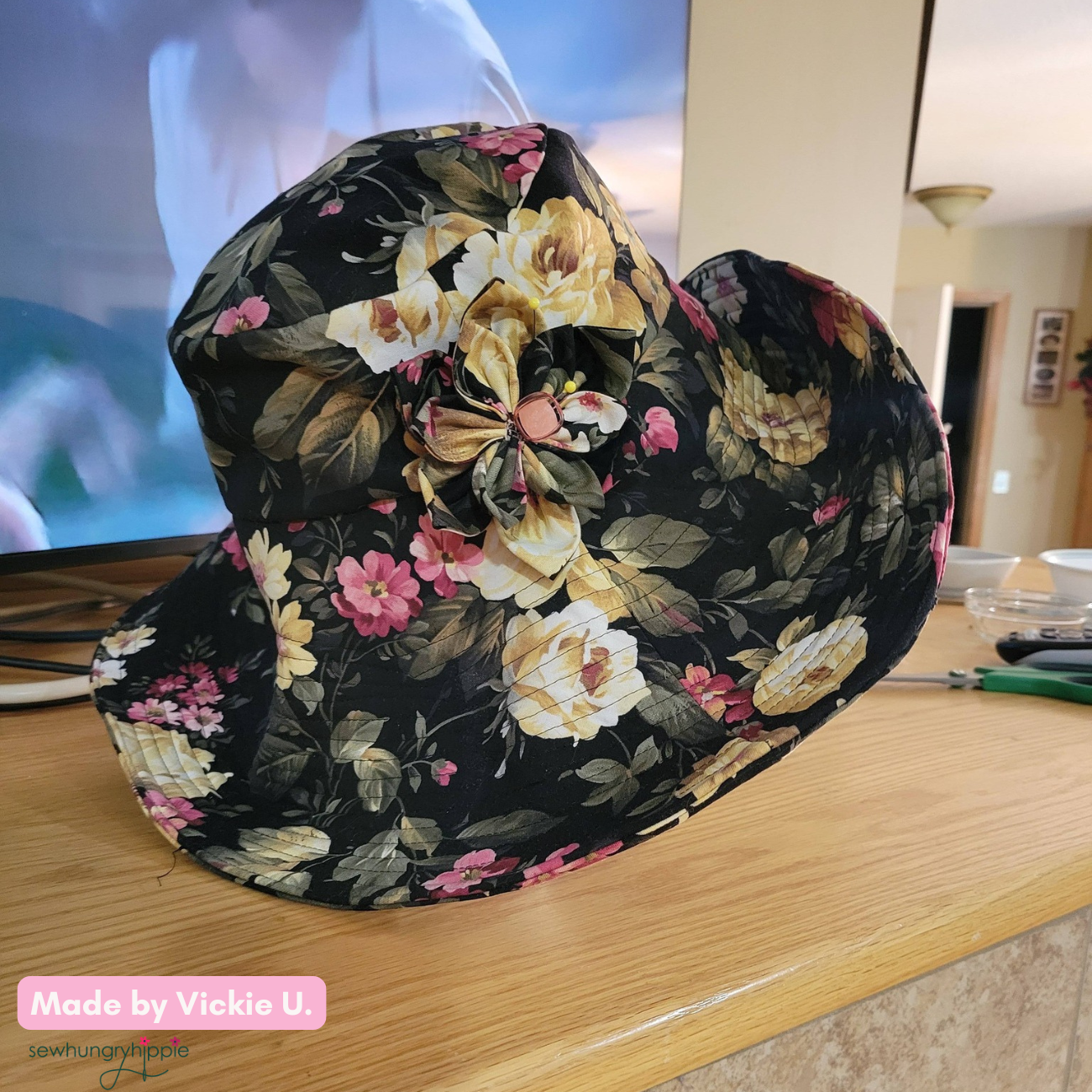 Bardot Bucket Hat Printed Sewing Pattern