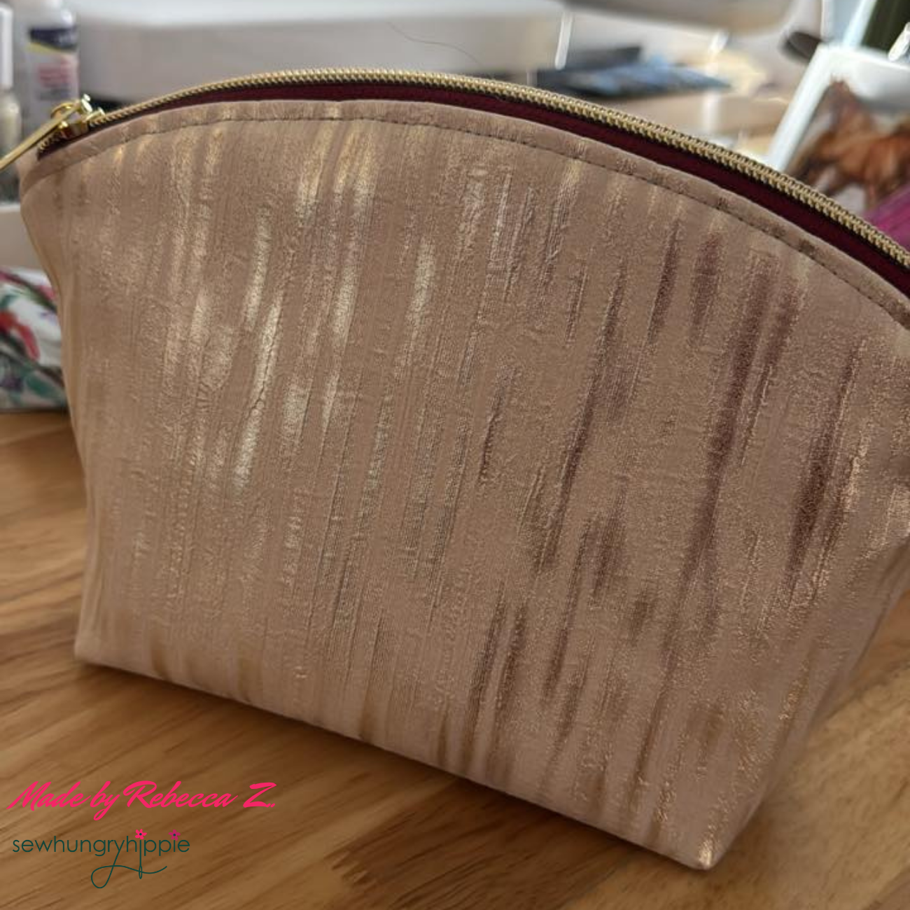 Beige Gold Bands Vinyl