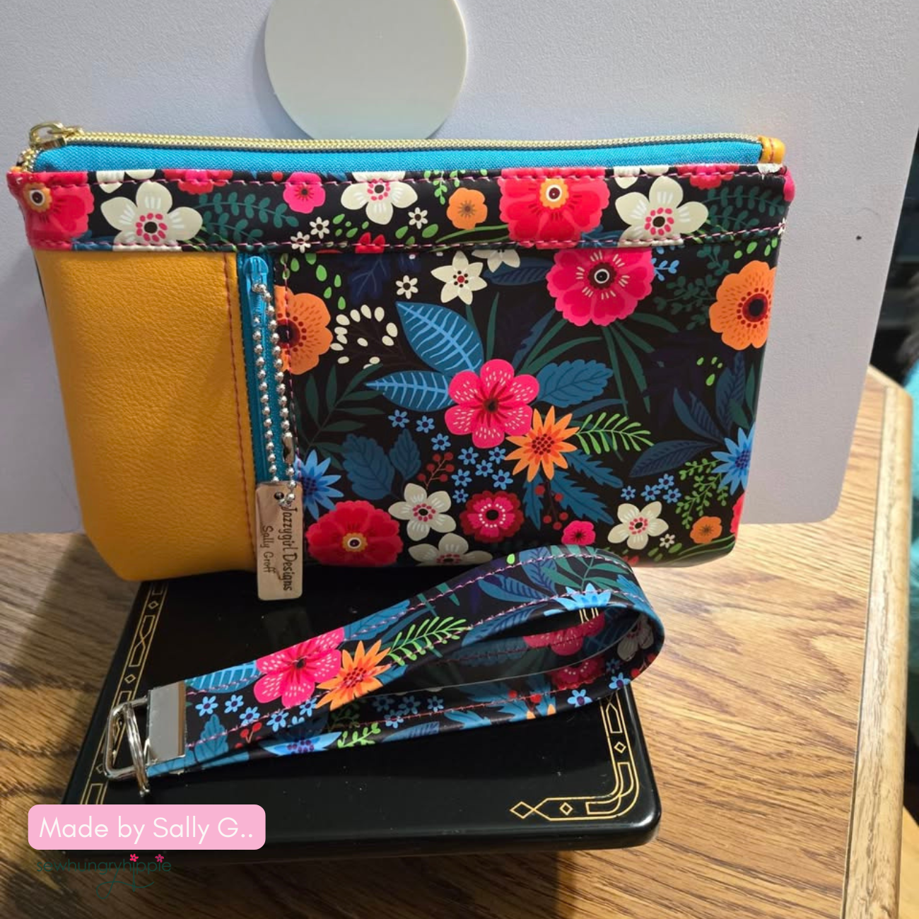 Black Floral Vinyl