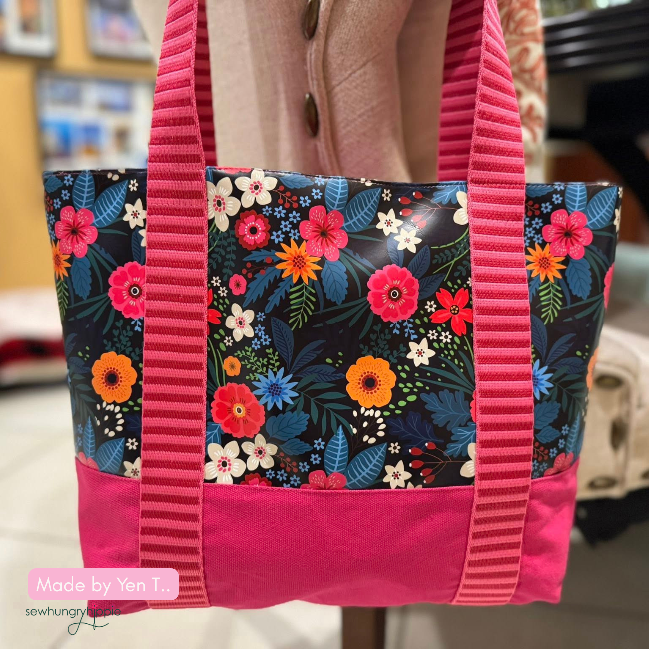 Black Floral Vinyl