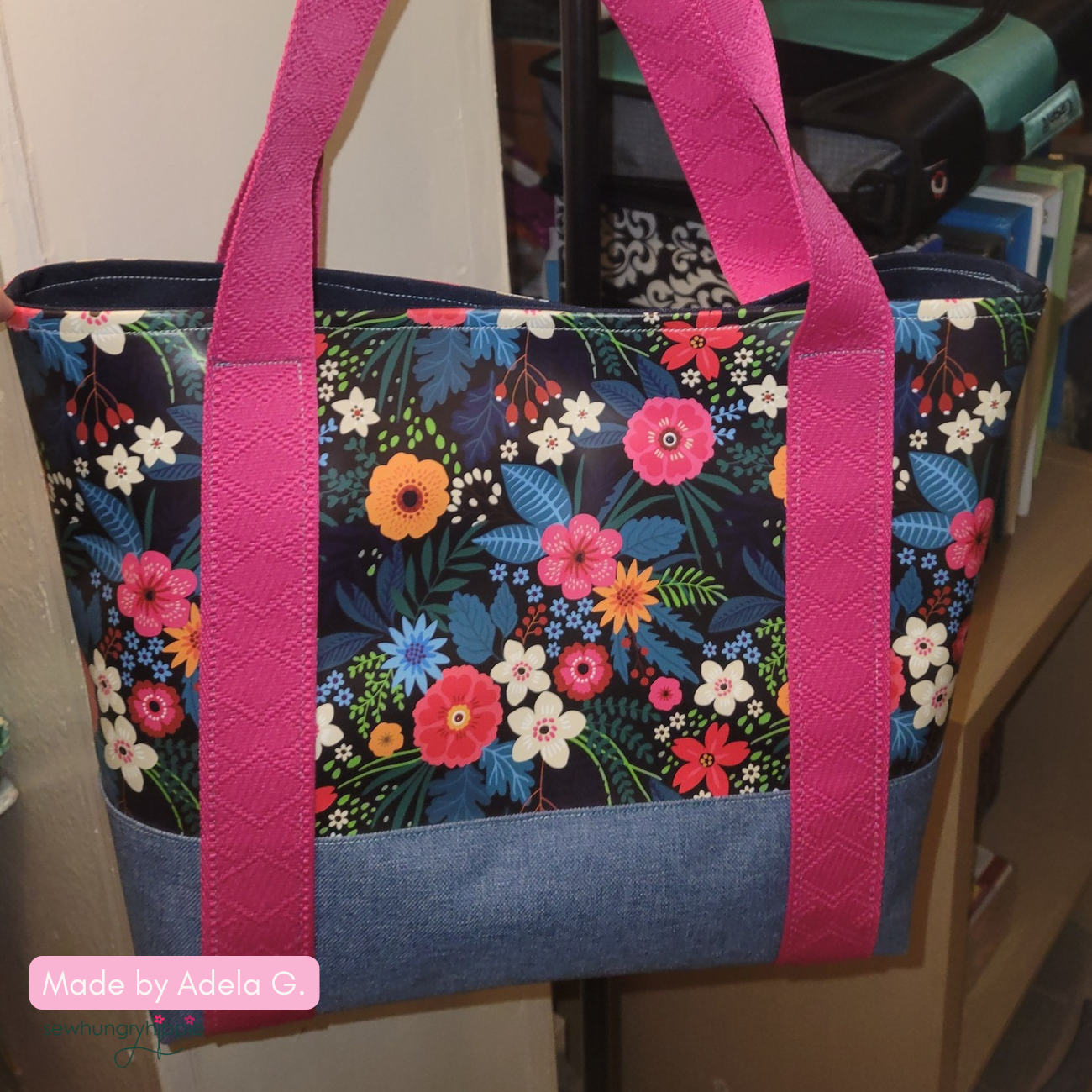Black Floral Vinyl