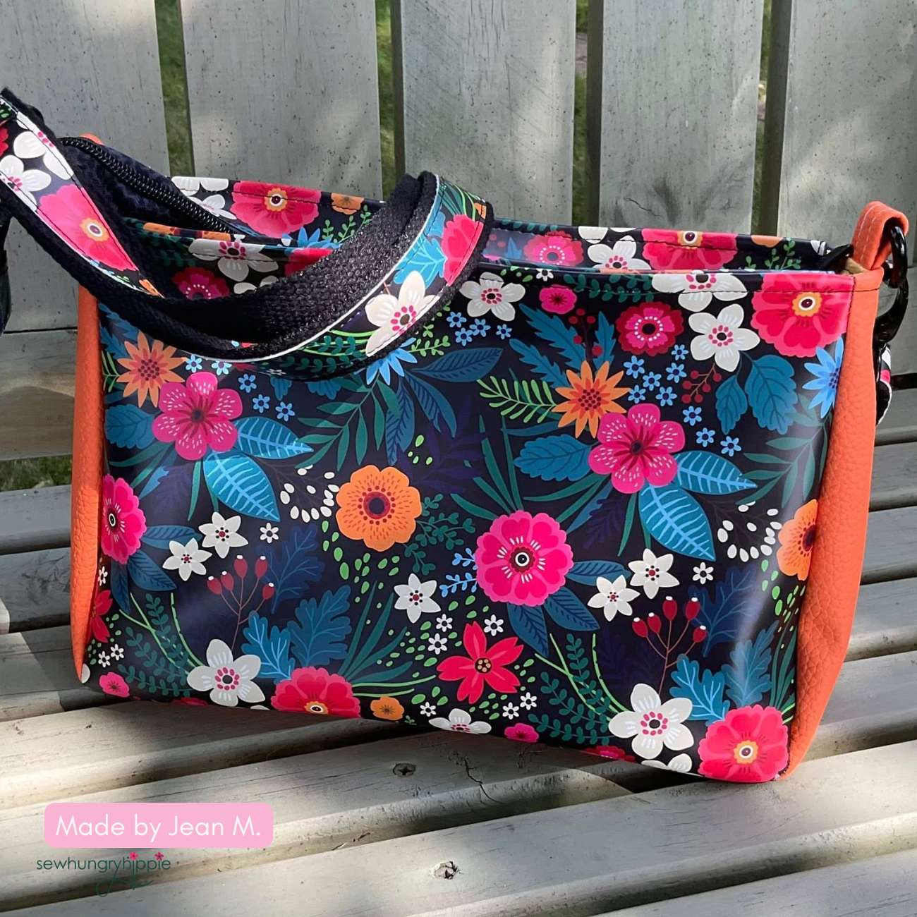 Black Floral Vinyl