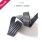 Black & White Pinstripe Seatbelt Webbing 1" Width - 5 Yard Bundle