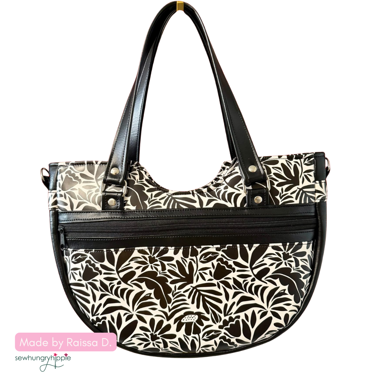 Black and Cream Floral Vinyl