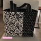 Black and Cream Floral Vinyl