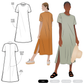 Style Arc Blanche Knit Dress Multi-Size Sewing Pattern