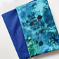 Blue Graffiti Fabric Bundle – 1 Yard Marcia Derse Fabric + Water Resistant Canvas Royal Blue
